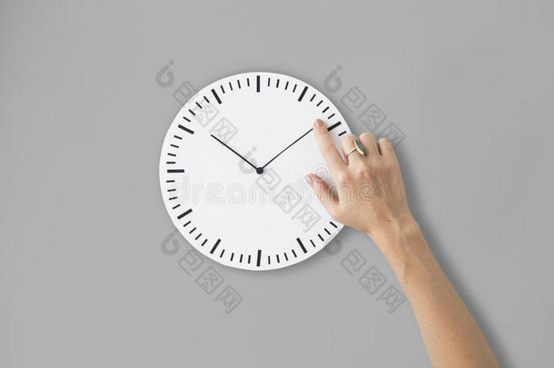 时钟时间第二分钟小时半圆的概念