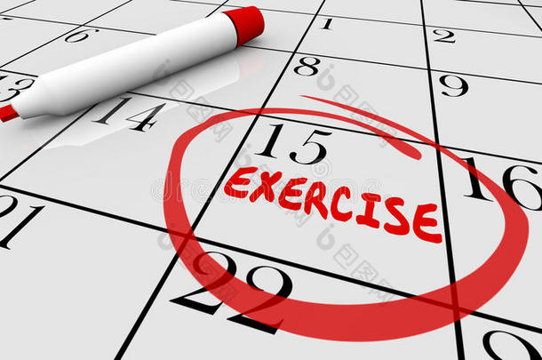 运动健身计划，健身课日历