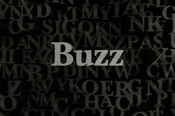 buzz-3d渲染<strong>金属</strong>排版标题插图