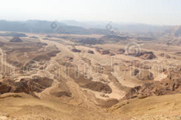 沙漠山脉山谷景观景观，以色列旅游自然