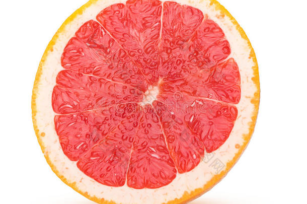 半葡萄柚柑橘类水果新鲜多汁的白色