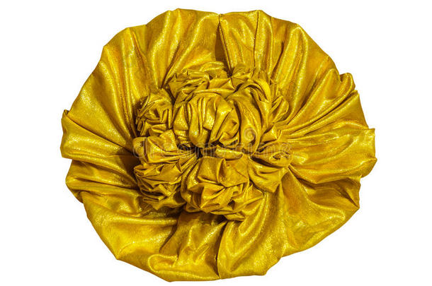 金色织物花隔离