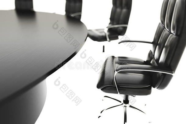 <strong>会议</strong>室、<strong>会议</strong>室和<strong>会议</strong>桌椅。 商业概念。 隔离3D渲染。