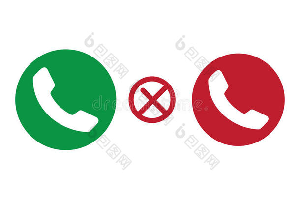 绿色和红色手机图标设计