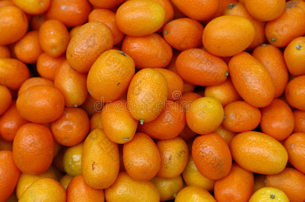 新鲜橙色金橘柑橘类水果