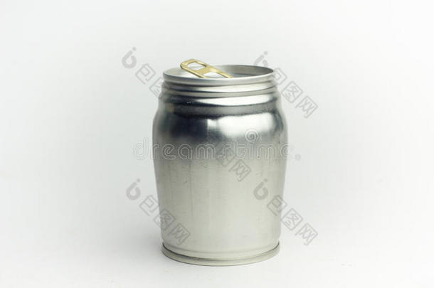 铝饮料罐模板牛奶或果汁设计，钢罐