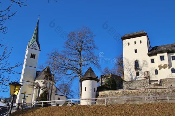 戈德格城堡和教堂，奥地利，欧洲。