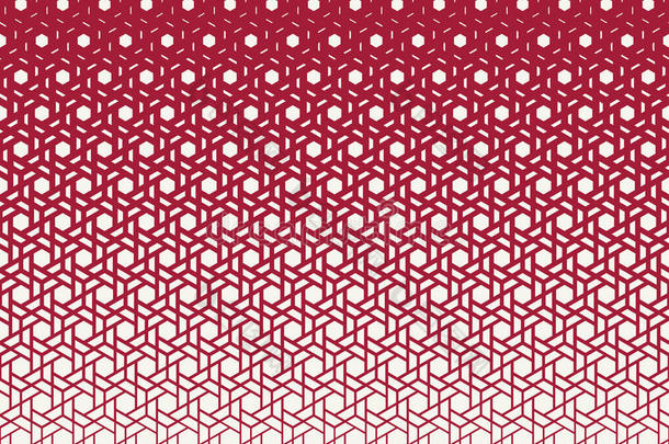 抽象几何红色流行时尚半色调图案