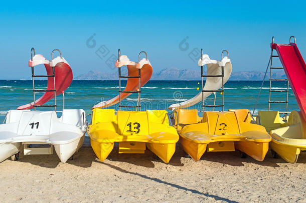 积极的海滩自行车船双体船