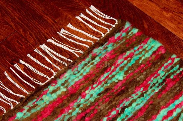 彩色手工编织羊毛地毯