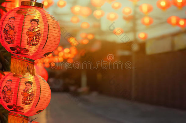 中国城的<strong>春节</strong>灯笼。