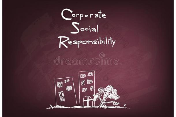 黑板上的企业社会责任概念