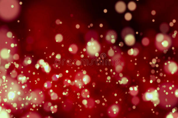 抽象圣诞<strong>渐变红</strong>色背景与波克流动，节日快乐新年