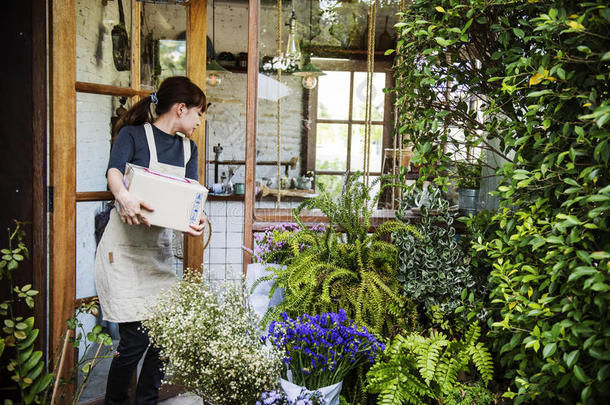 花店花店花店植物学花束盛开的概念