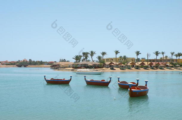埃及埃尔古纳镇香奈儿的船