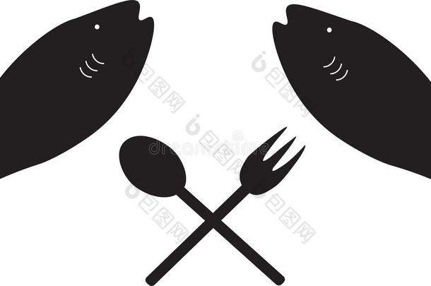 用勺子和叉子钓鱼