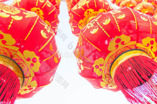 中国灯笼经常在中国中国的新年里。