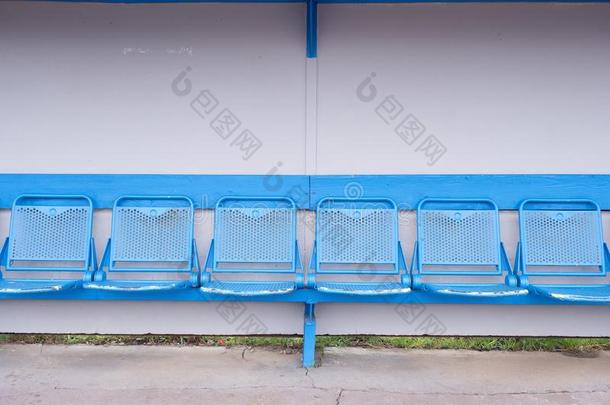 竞技场背景长凳蓝色椅子