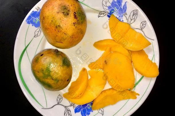 水果健康的喀拉拉邦芒果切片