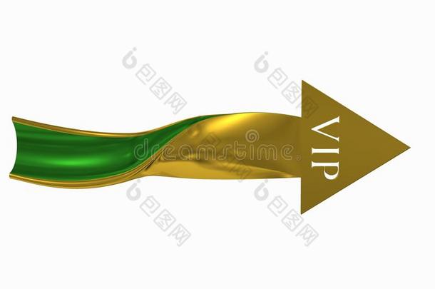 绿色的金色VIP箭头。