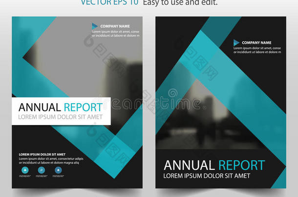 蓝色标签矢量小册子年度报告传单模板设计，书籍封面布局设计，抽象业务演示