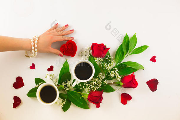 美丽的贝米瓦伦丁花束玫瑰花束手镯