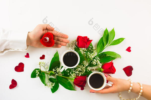 美丽的贝米瓦伦丁花束玫瑰花束手镯