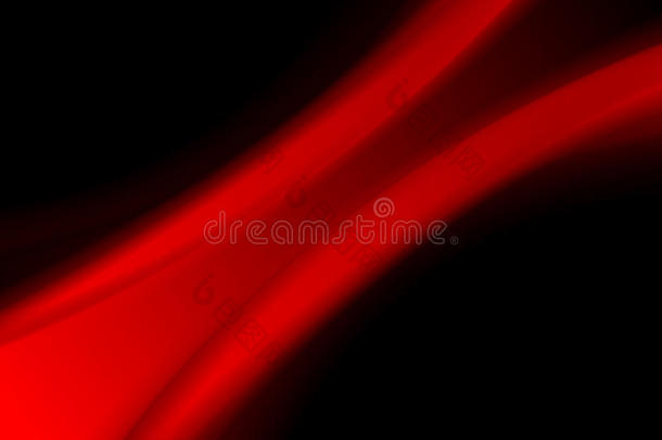 抽象<strong>红色光</strong>滑模糊的波浪背景