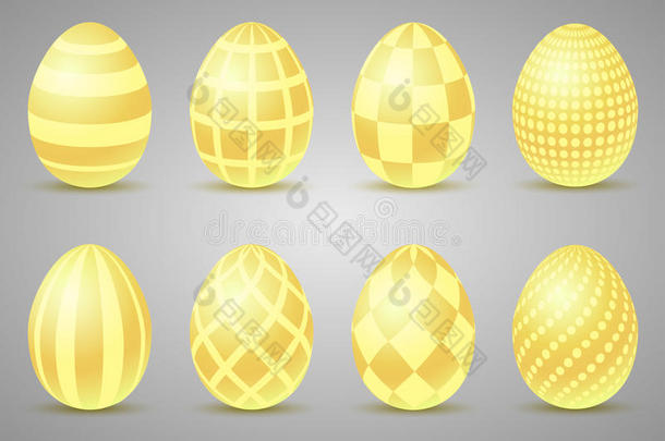 复活节金蛋图标。 复活节假期的鸡蛋