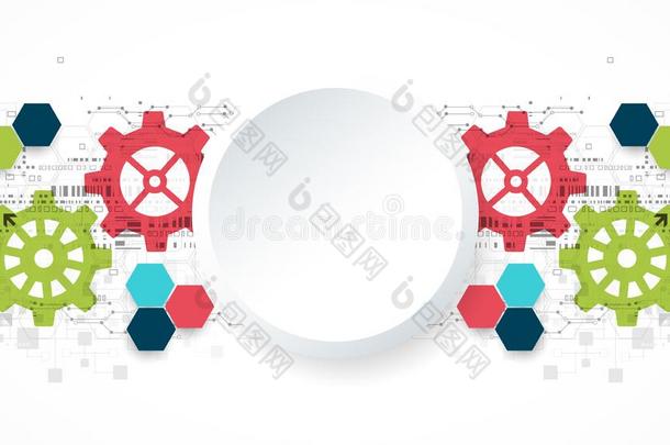 齿轮高科技数字技术与工程背景。
