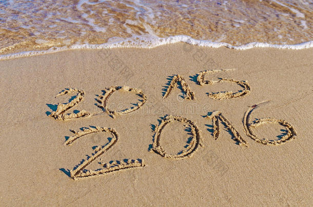 2015年2016年历书每年的海滩
