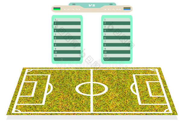 足球场球员为现实规划记分卡球员标签
