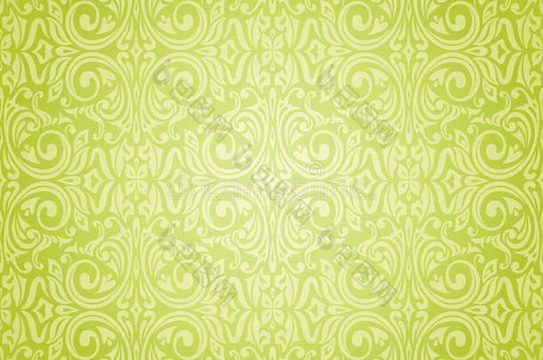 绿色复古壁纸设计