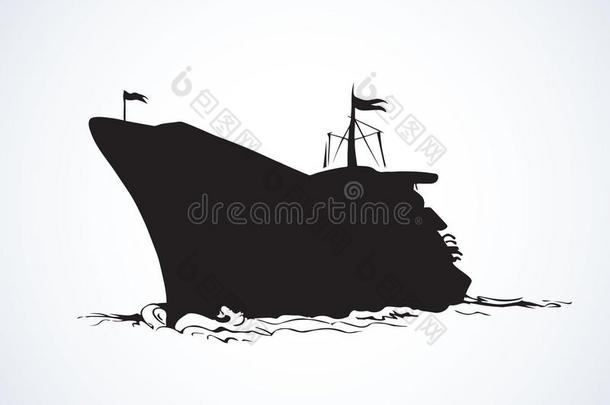 冒险古代的背景黑色船