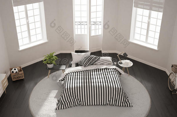 公寓建筑学阁楼床卧室
