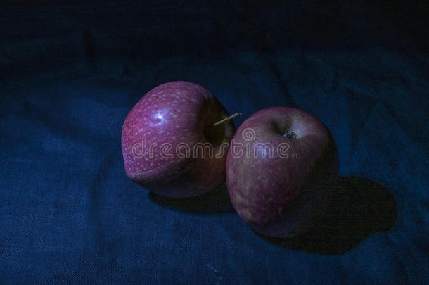 苹果黑暗的黑暗食物水果