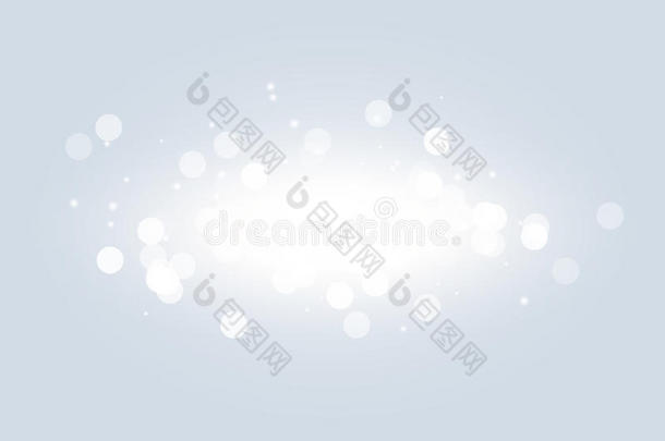 抽象的白色波克光效果爆炸火花现代设计。 辉光星爆裂模糊散焦。 闪烁光矢量背景