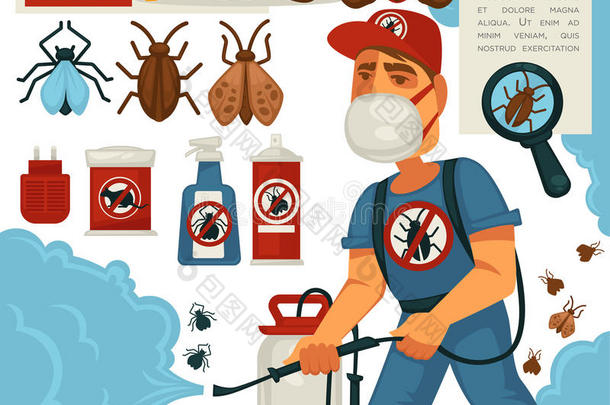 灭绝或卫生国内消毒矢量平面设计海报
