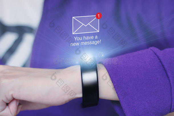 手镯概念装置数字的电子邮件