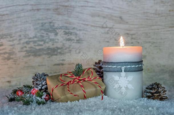 圣诞节蜡烛和赠品