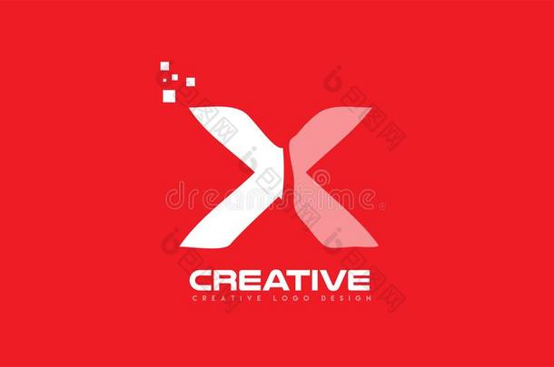 字母表信字母x红色的科技白色的标识公司设计偶像