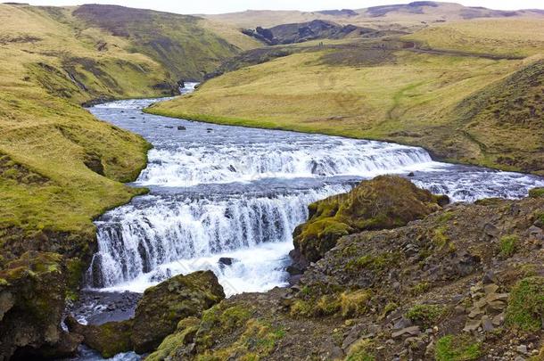 风景优美的乡村风景采用冰岛.