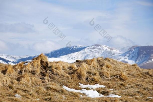 山峰关于阿祖加山,罗马尼亚.