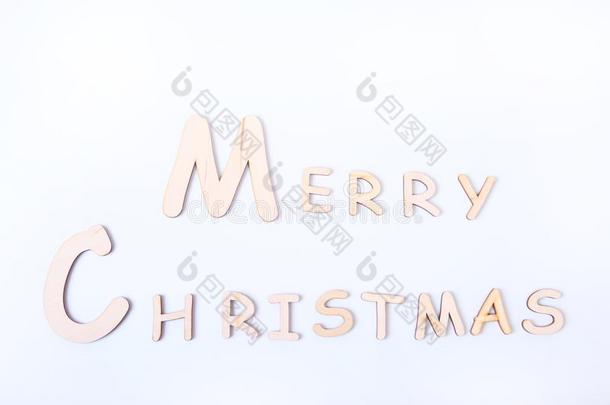 愉快的圣诞节假日问候卡片向白色的板表