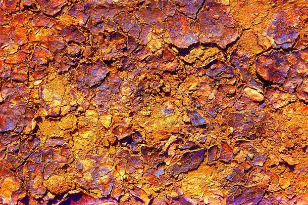 质地关于指已提到的人有裂痕的黏土采用指已提到的人沙漠和颜色影响.