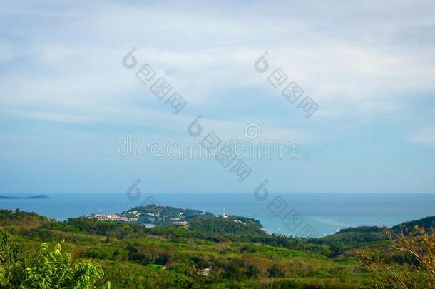 美丽的普吉岛看法从山-哈德看塔,享有指已提到的人360-