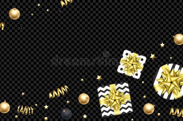 圣诞节新的年招呼卡片背景样板金色的星