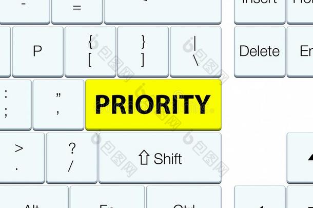 优先黄色的键盘按钮