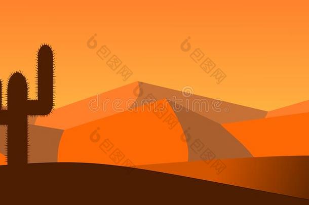 沙漠和S和山