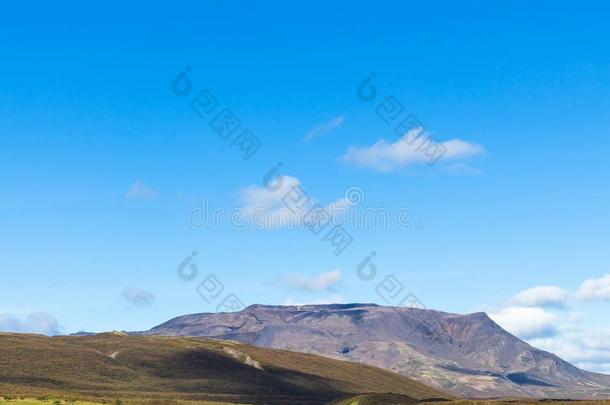 蓝色天越过山采用冰岛采用九月